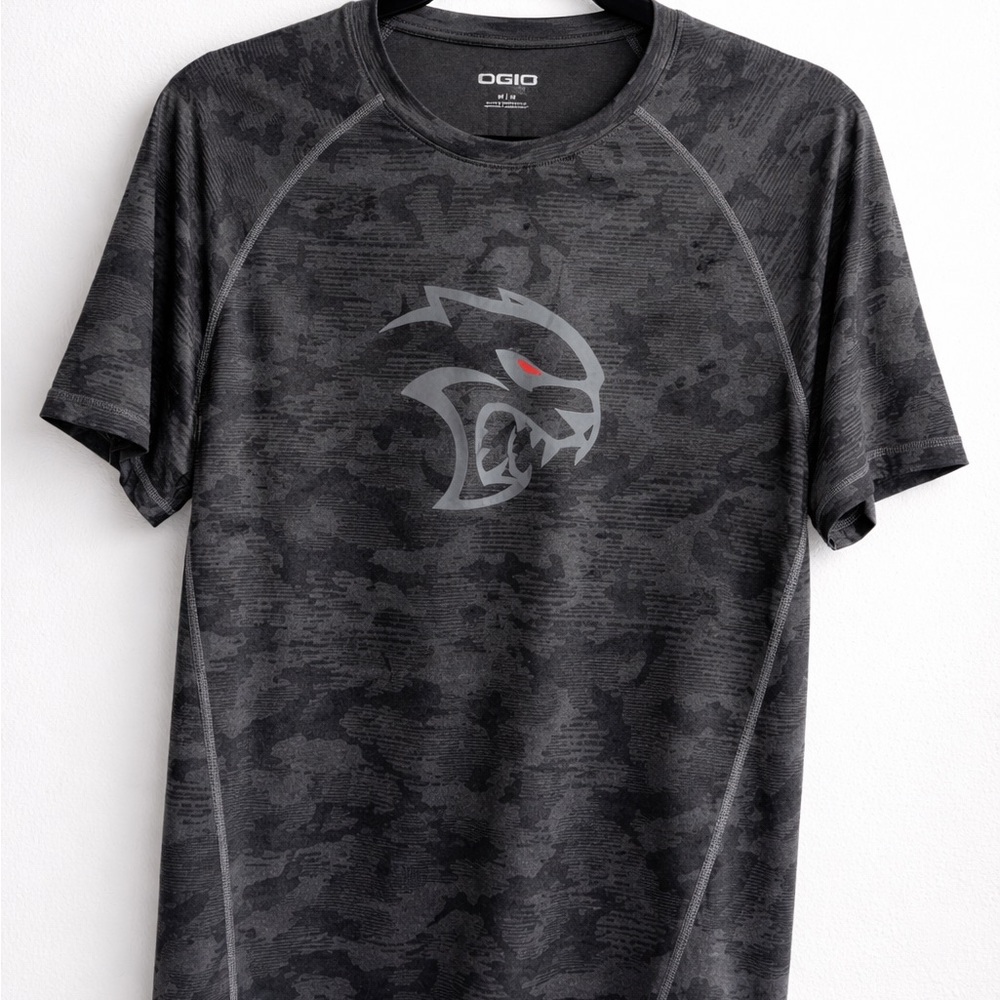 OGIO Men's Charcoal Black Camo Performance Tee with Graphic